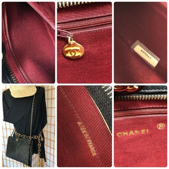 SOLD ✅ CHANEL Vintage CC Quilted Classic Single Flap Bag in Black Lambskin - Picture 13 of 13